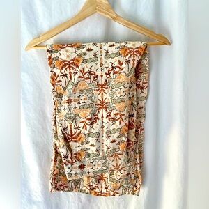 TAHARI | 100% Linen Wide Leg Crop Pant | L